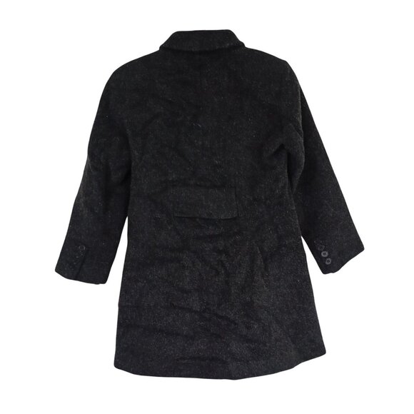 Anne Klein Womens Charcoal Wool Blend Button-Front Coat Pockets Size 4 - Picture 8 of 11